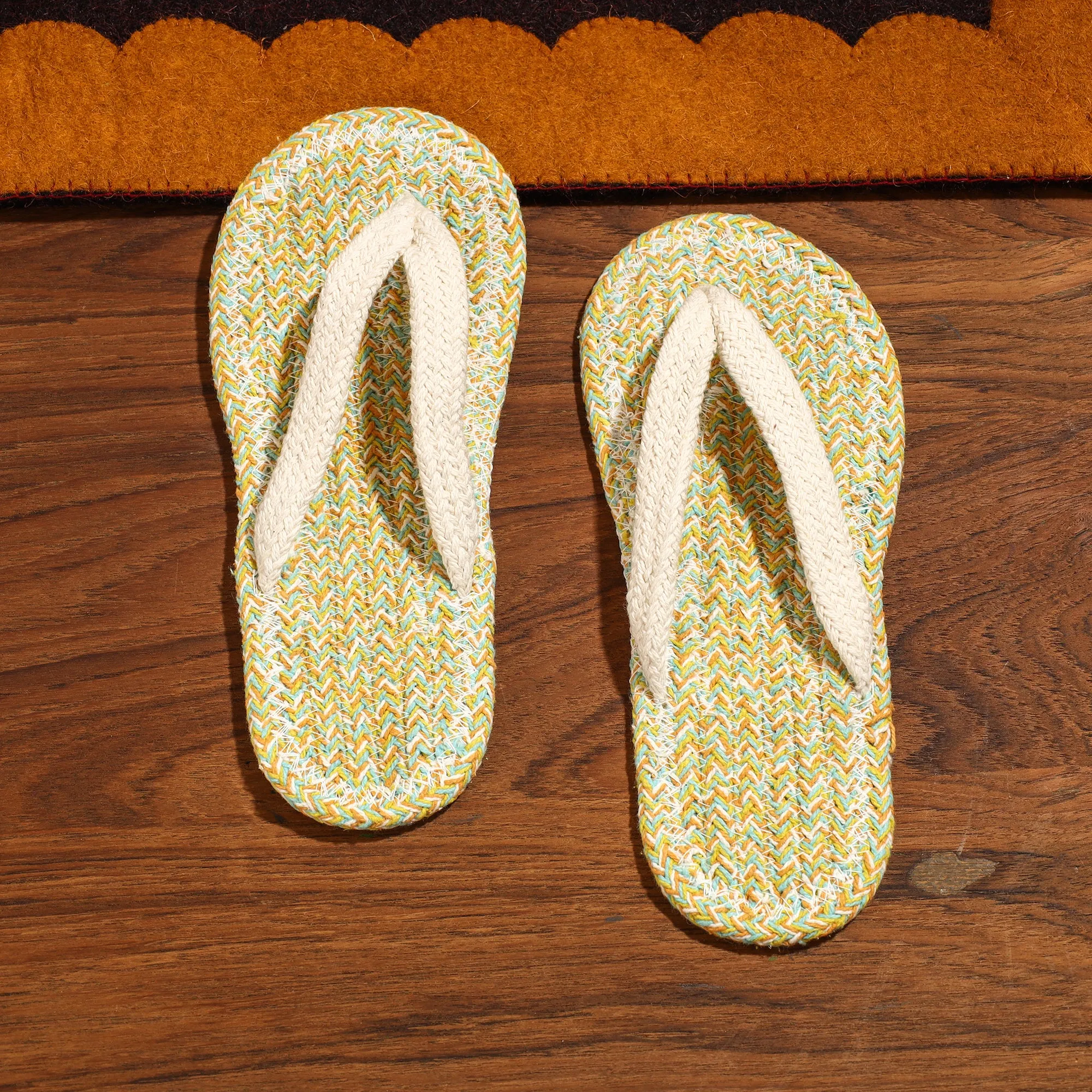 Hand Braided Cotton Stitched Home Slipper 25