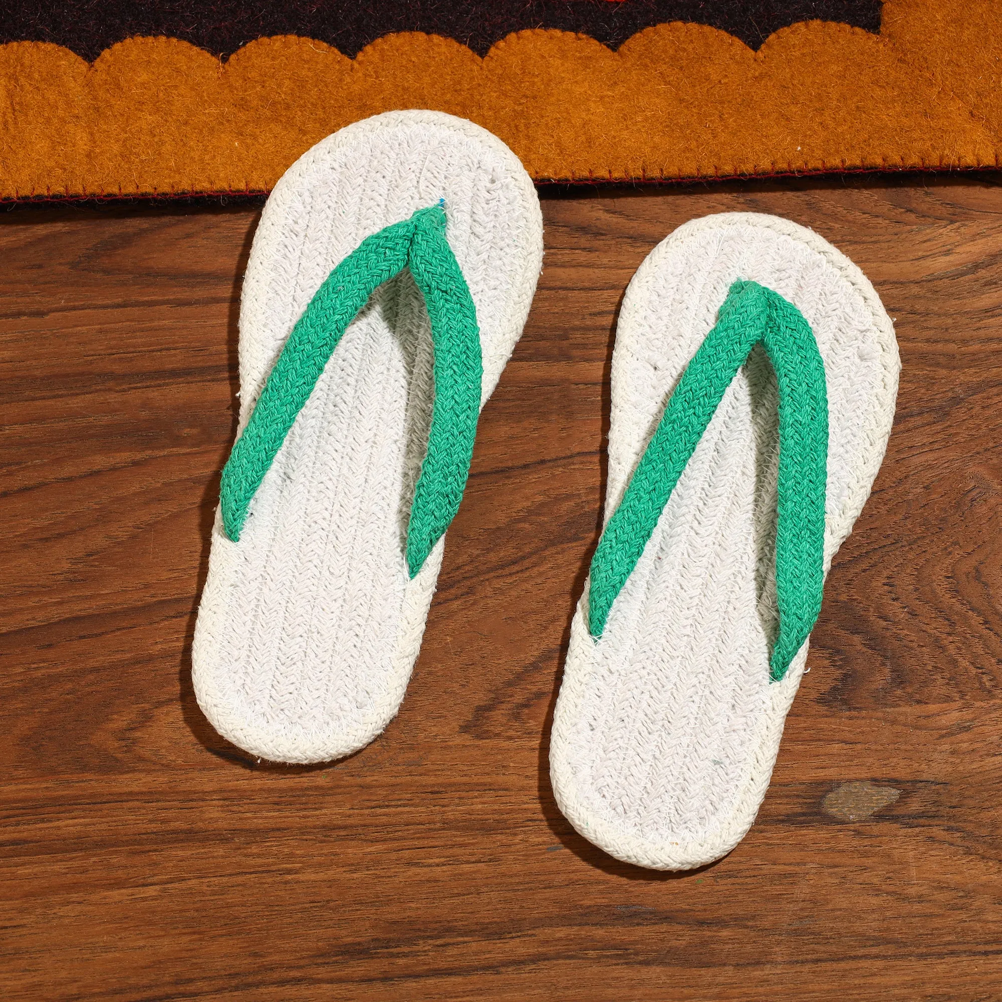 Hand Braided Cotton Stitched Home Slipper 39