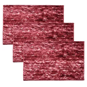 Heart Home Door Mat | Multi Riyal Doormat | Microfiber Entrance Mat | Entry Doormat | Office Entrance Door Mat | Door Mat for Home | Door Mat for Living | Pack of 3 | Maroon