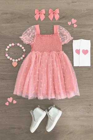 Heart Tulle Dress for Valentine's - Two Colors!