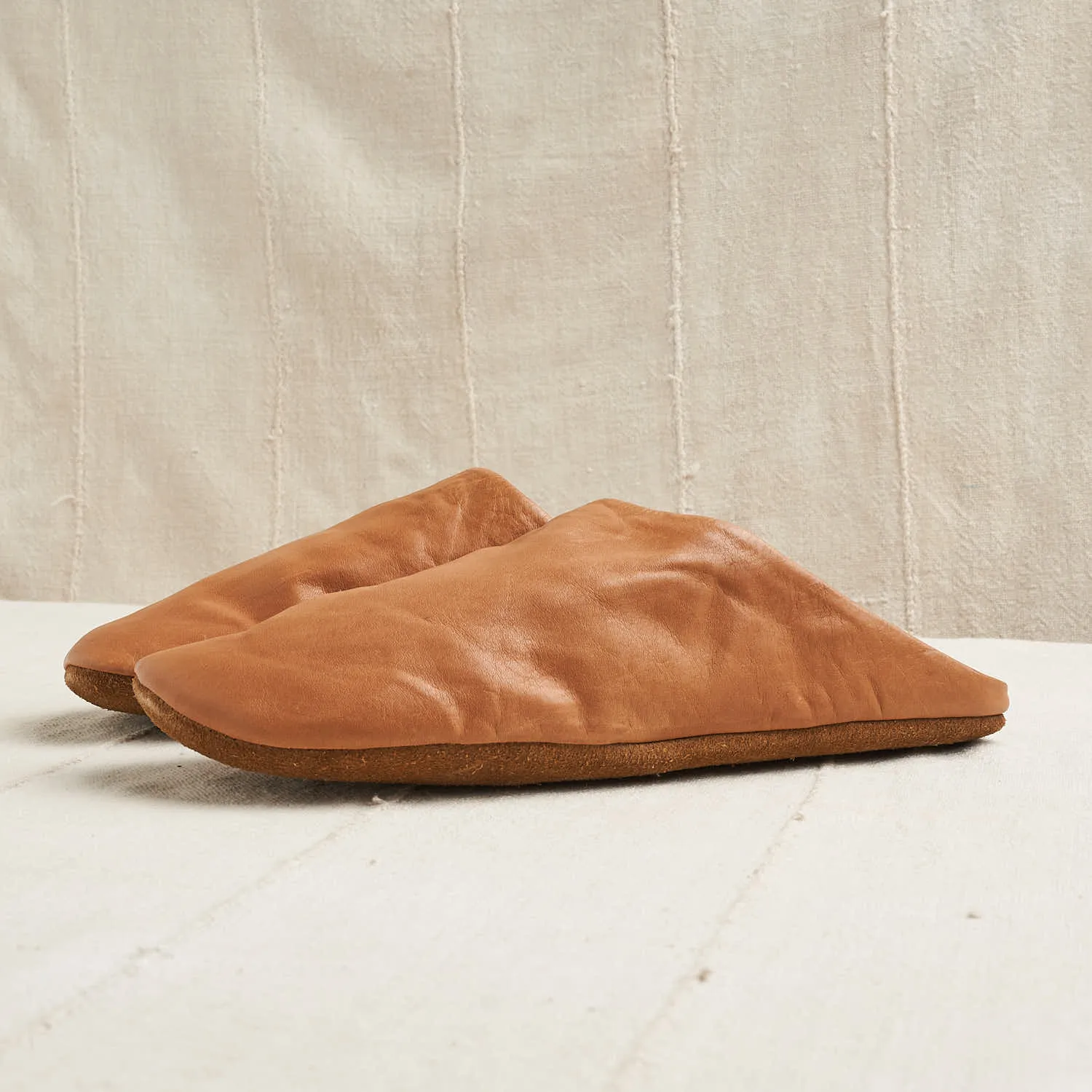 Indoor Slipper, Vegetable Tanned Leather