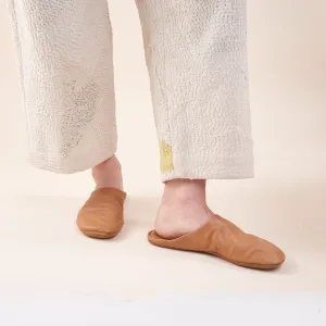 Indoor Slipper, Vegetable Tanned Leather