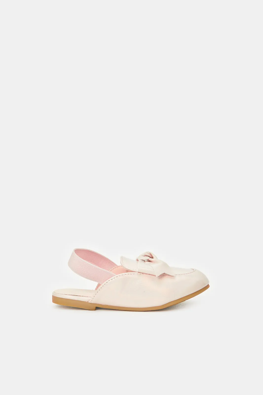 Infant Girls Pink Bow Mule