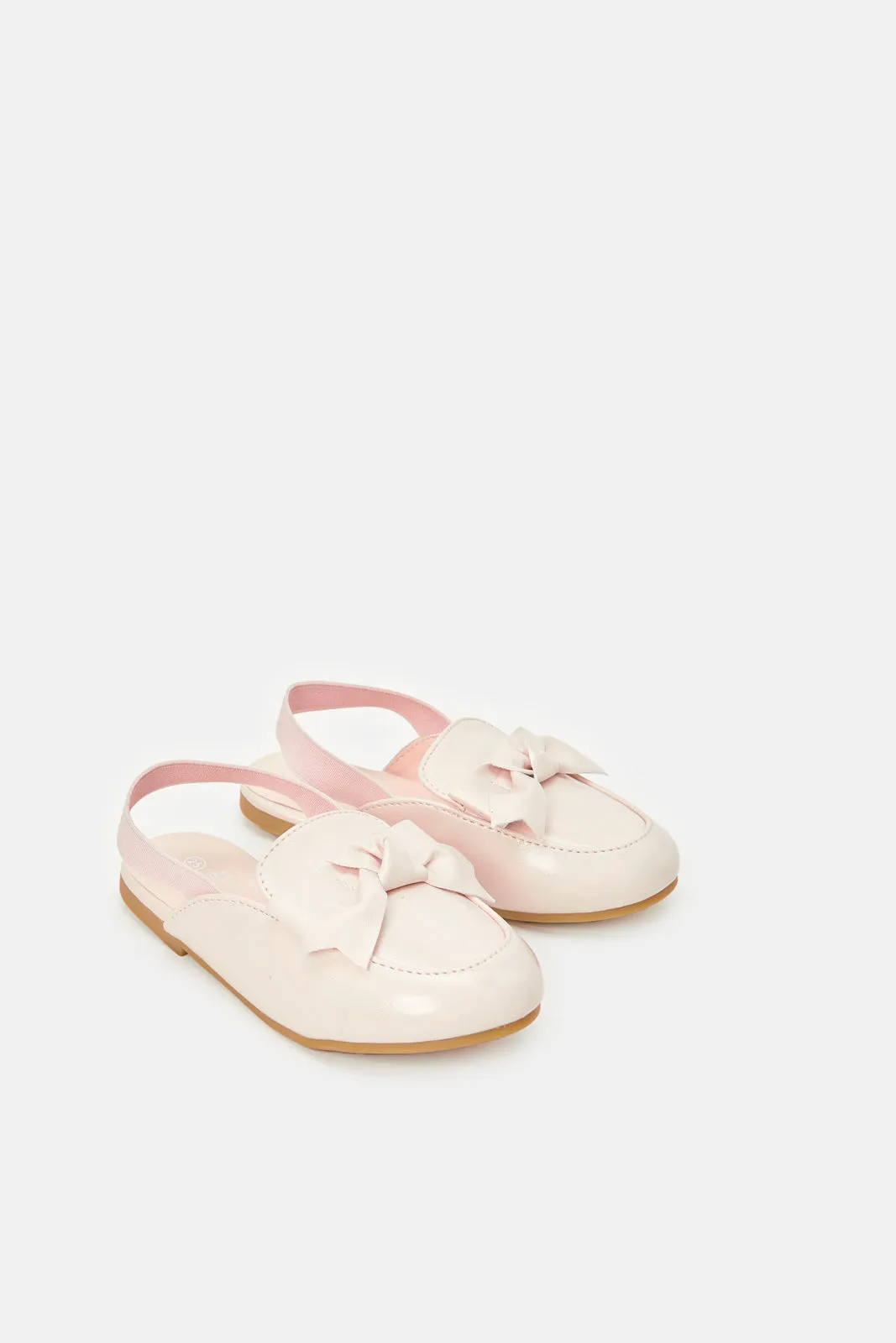 Infant Girls Pink Bow Mule