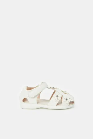 Infant Girls White Fisherman Sandal