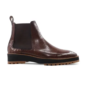 Isamu - Men's Dark Brown Calf Leather Chelsea Boot