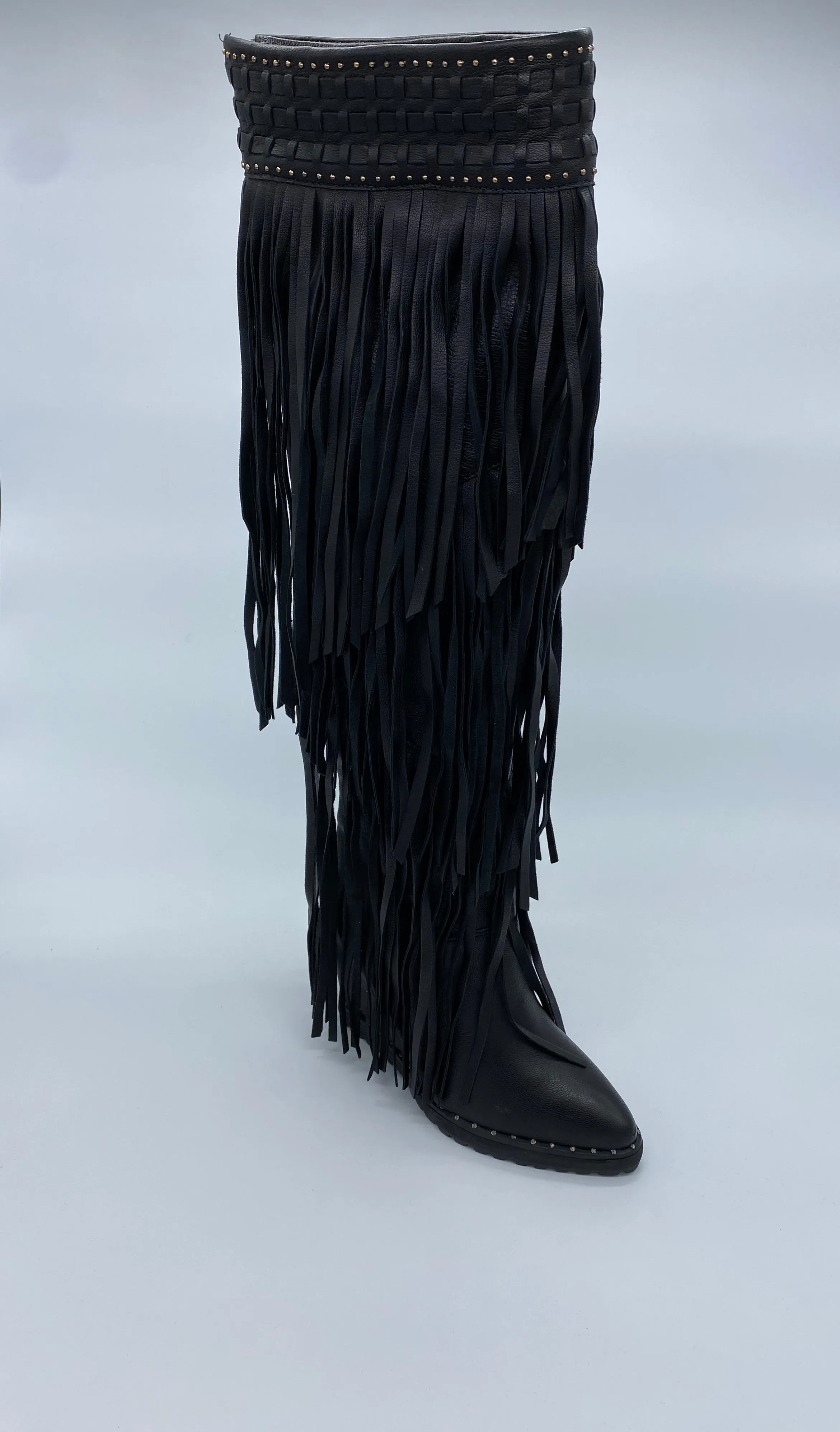 IVY KIRZHNER - BUTTER NAPPA FRINGE BOOTS **FREE SHIPPING**