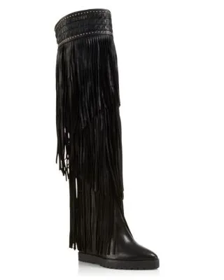 IVY KIRZHNER - BUTTER NAPPA FRINGE BOOTS **FREE SHIPPING**