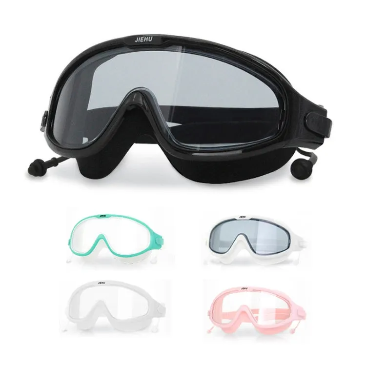 JIEHU JH8208DMJS Large Frame Waterproof and Anti-fog High-definition Eye Protection Swimming Goggles(Transparent White)