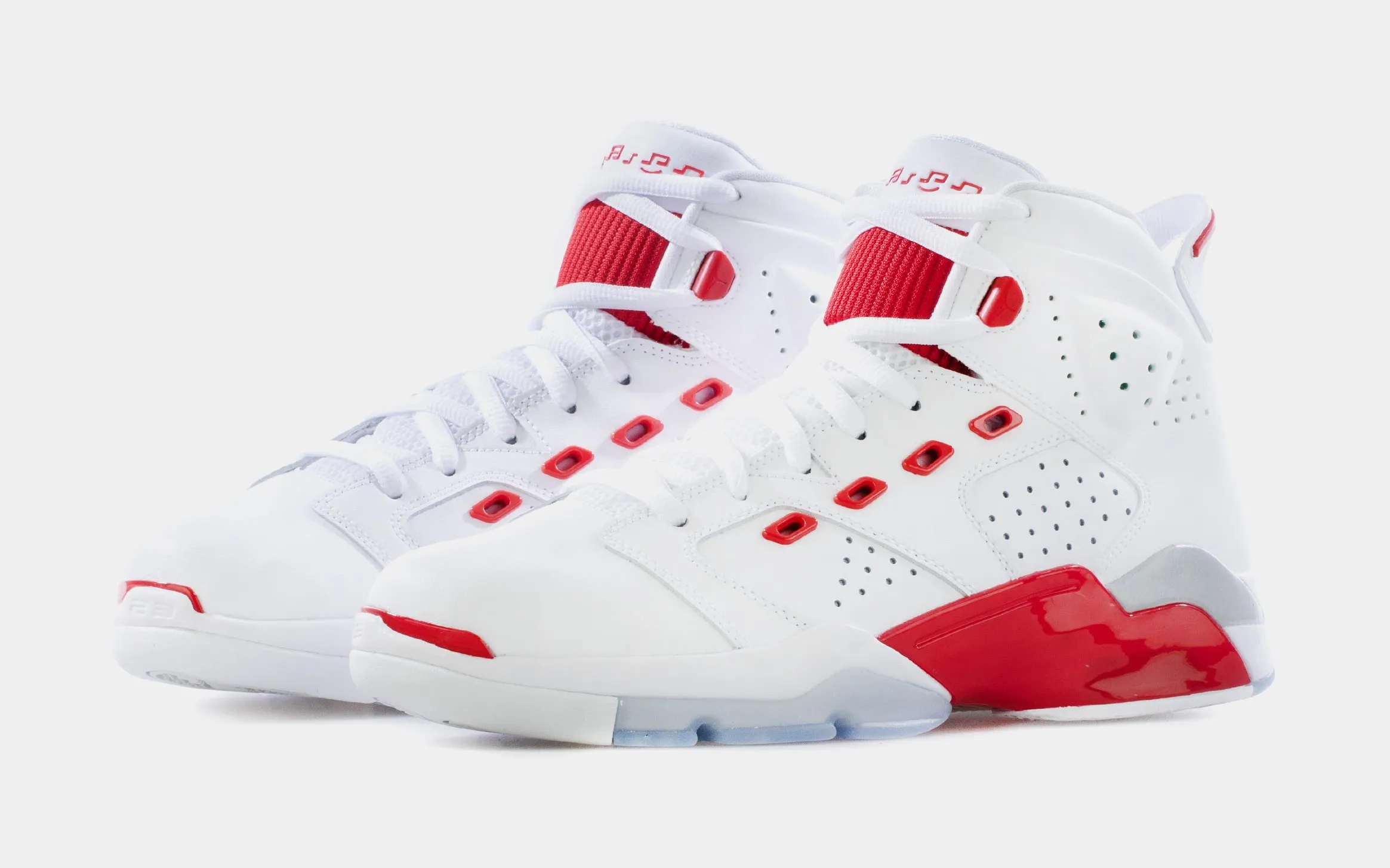 Jordan 6-17-23 Fire Red Mens Basketball Shoes (White)