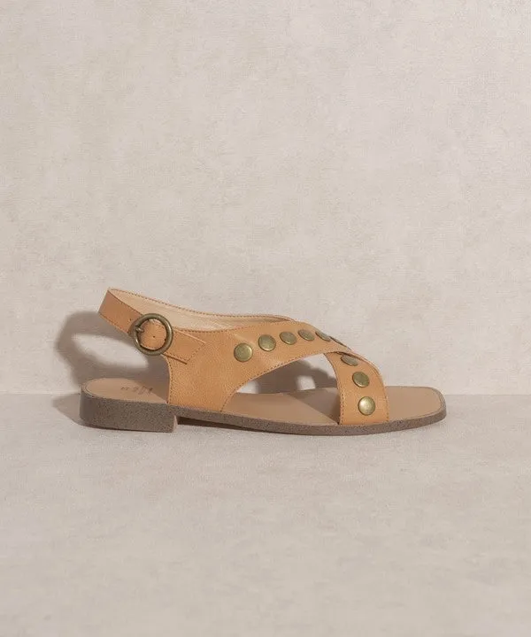 Kylie Studded Cross Band Sandal