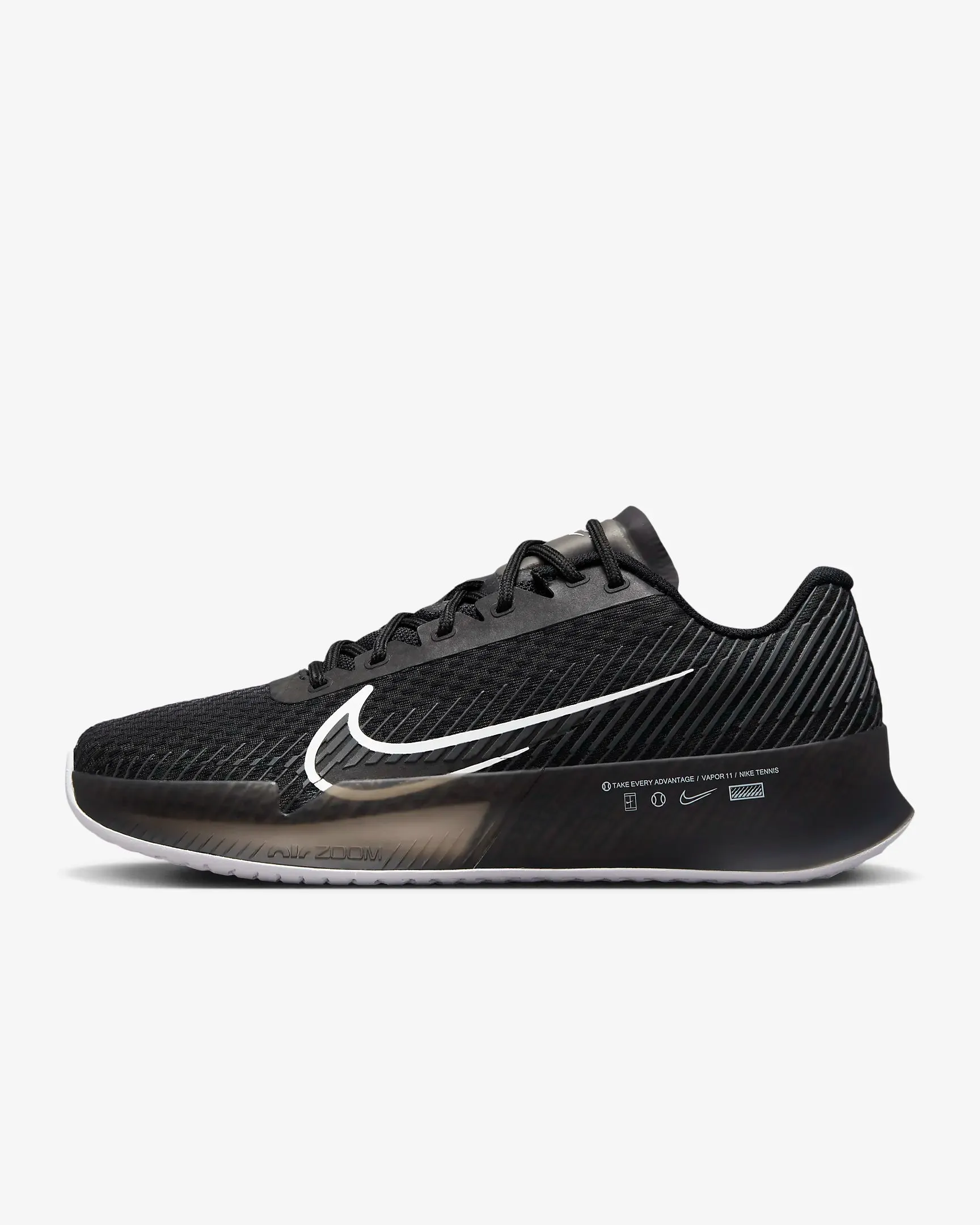 Ladies Nike Zoom Vapor 11  (Black/Silver)