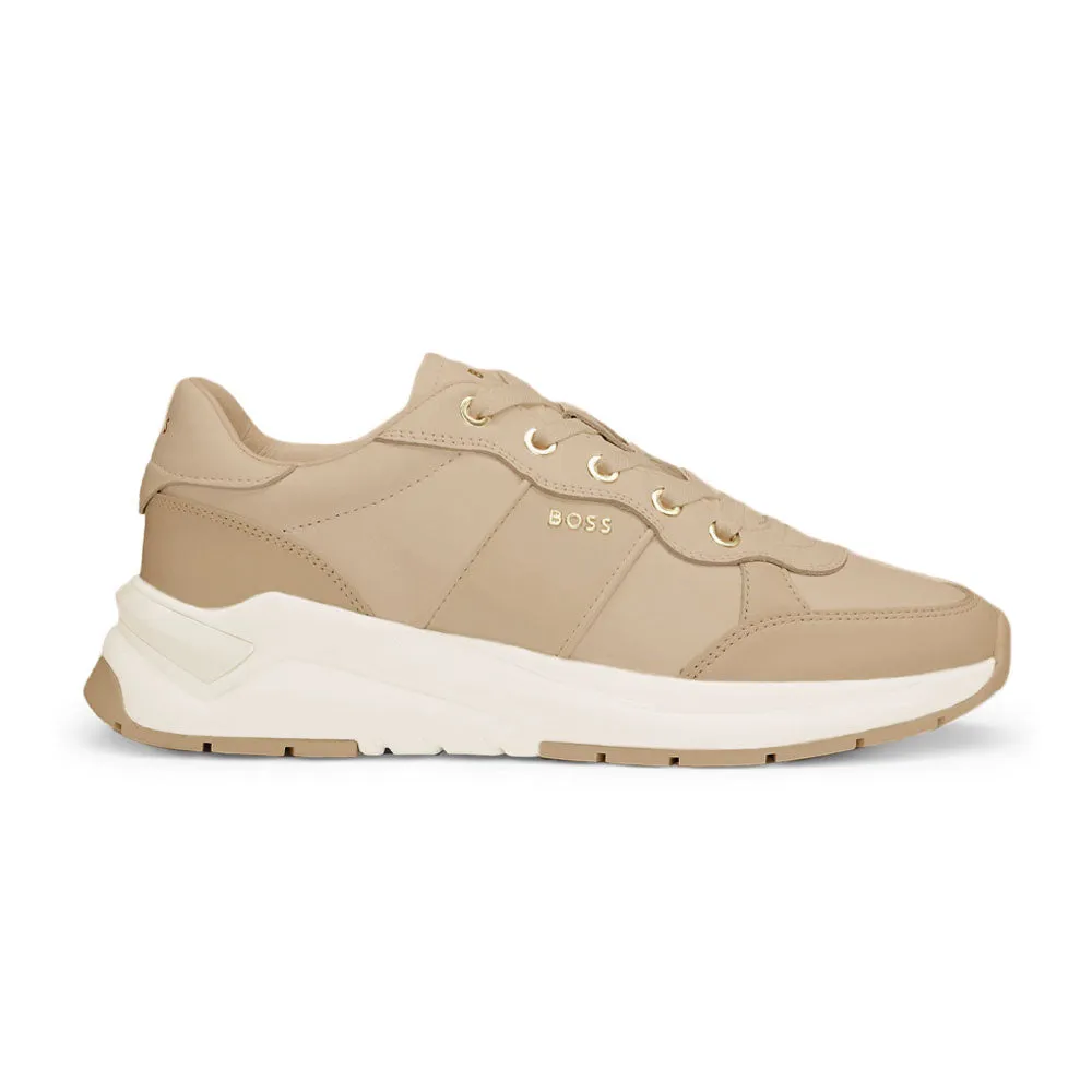 Leather Sneakers - Medium Beige