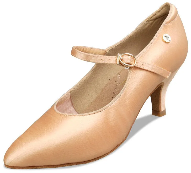 Liberty Dance, L5031-85, Tan Satin, 2.5” Slim Heel