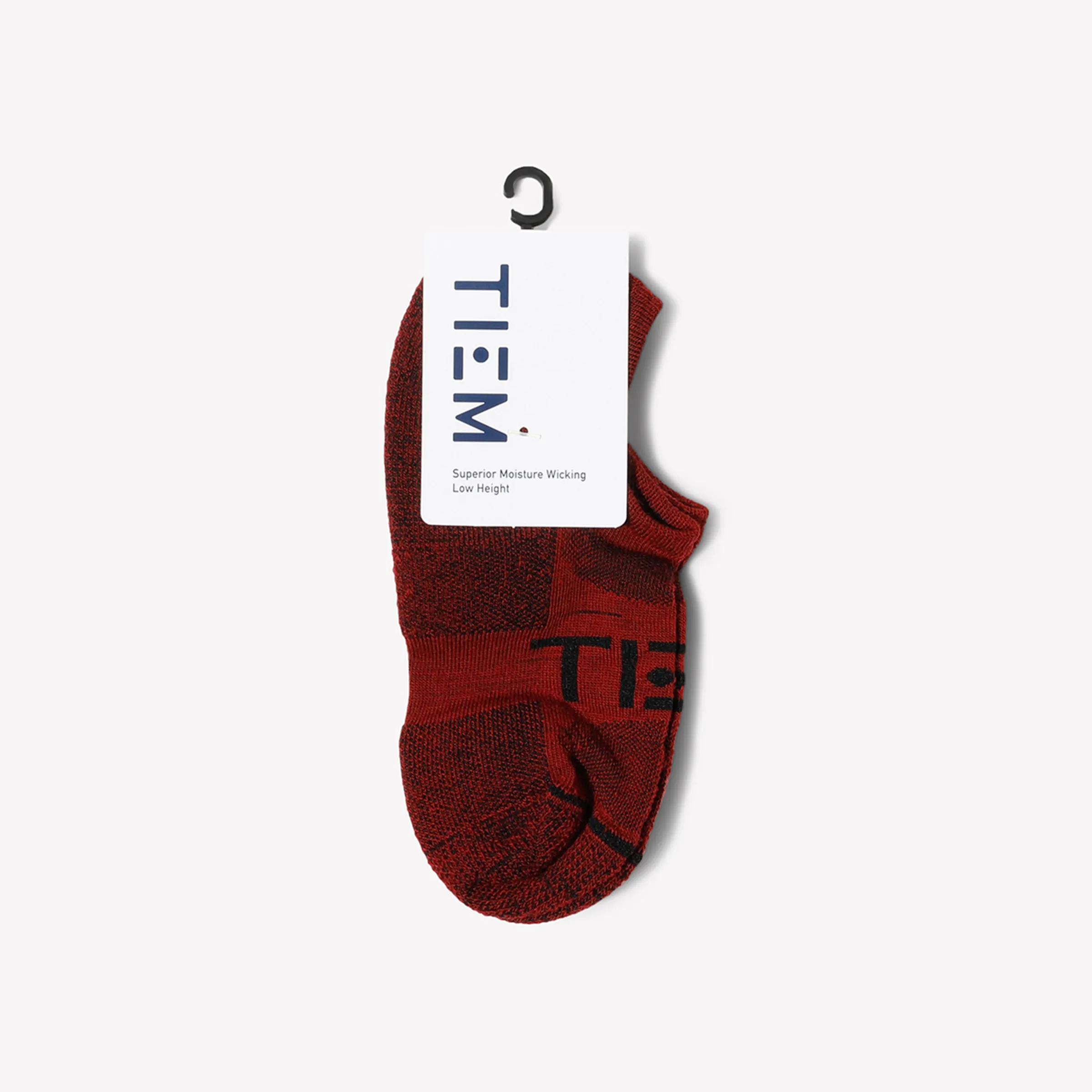 Low-cut Performance Wool Socks - Merlot/Black