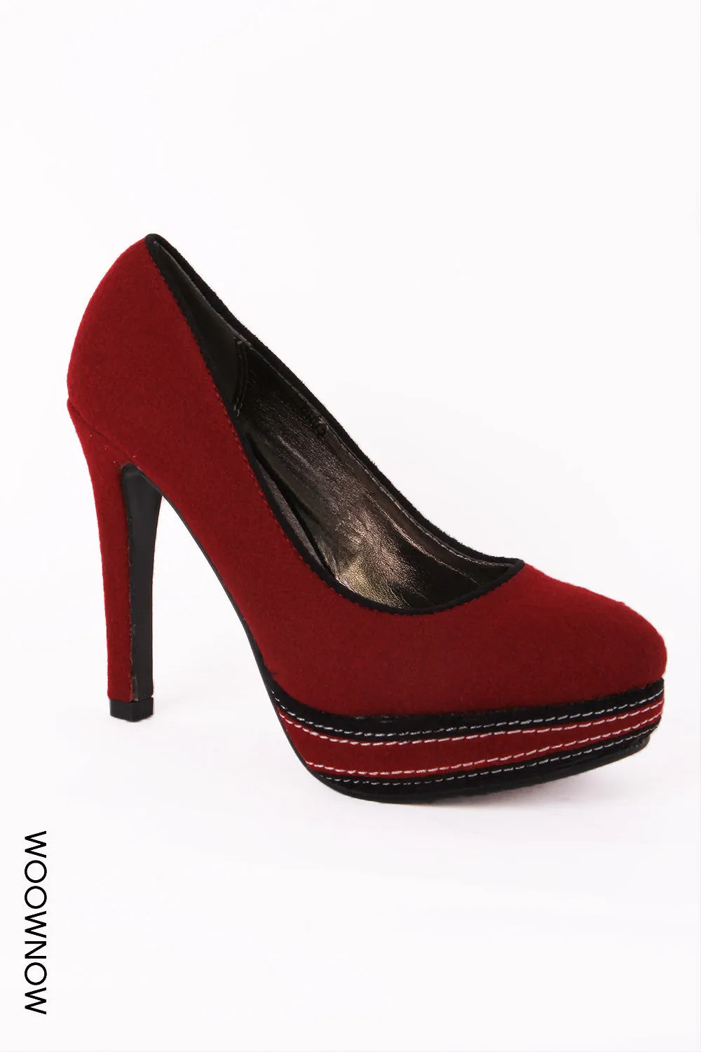 Madison Smart Felt Heeled Court Shoes