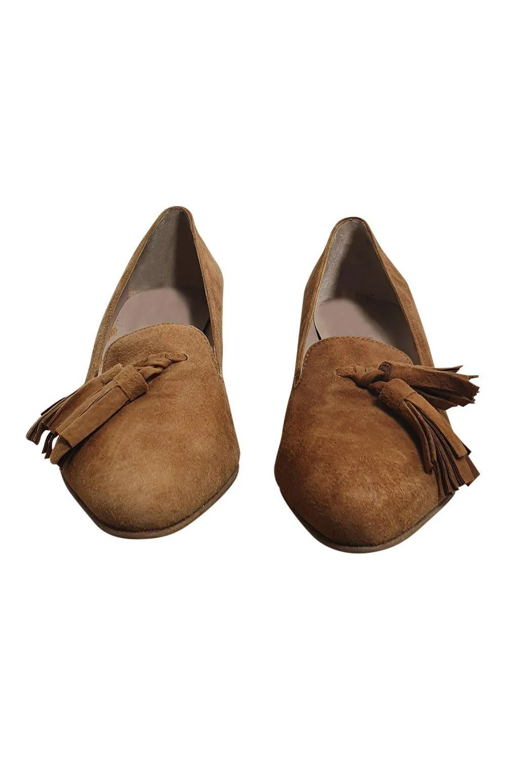 MASCARO Cindy Brown Suede Almond Toe Court Shoes (EU 37 | UK 4)