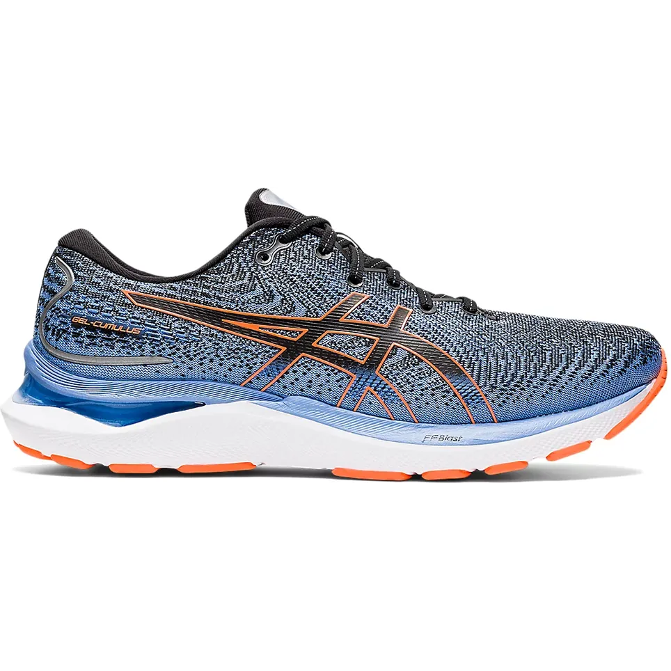 Men's Asics Gel-Cumulus 24, Black/Shocking Orange, 12 4E Extra Wide