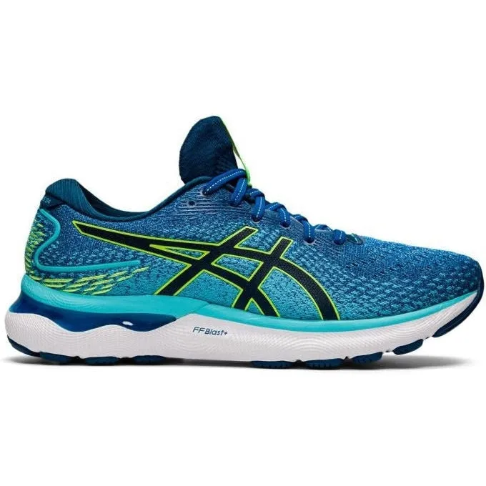 Men's Asics GEL-Nimbus 24, Lake Drive/Hazard Green, 12 2E Wide