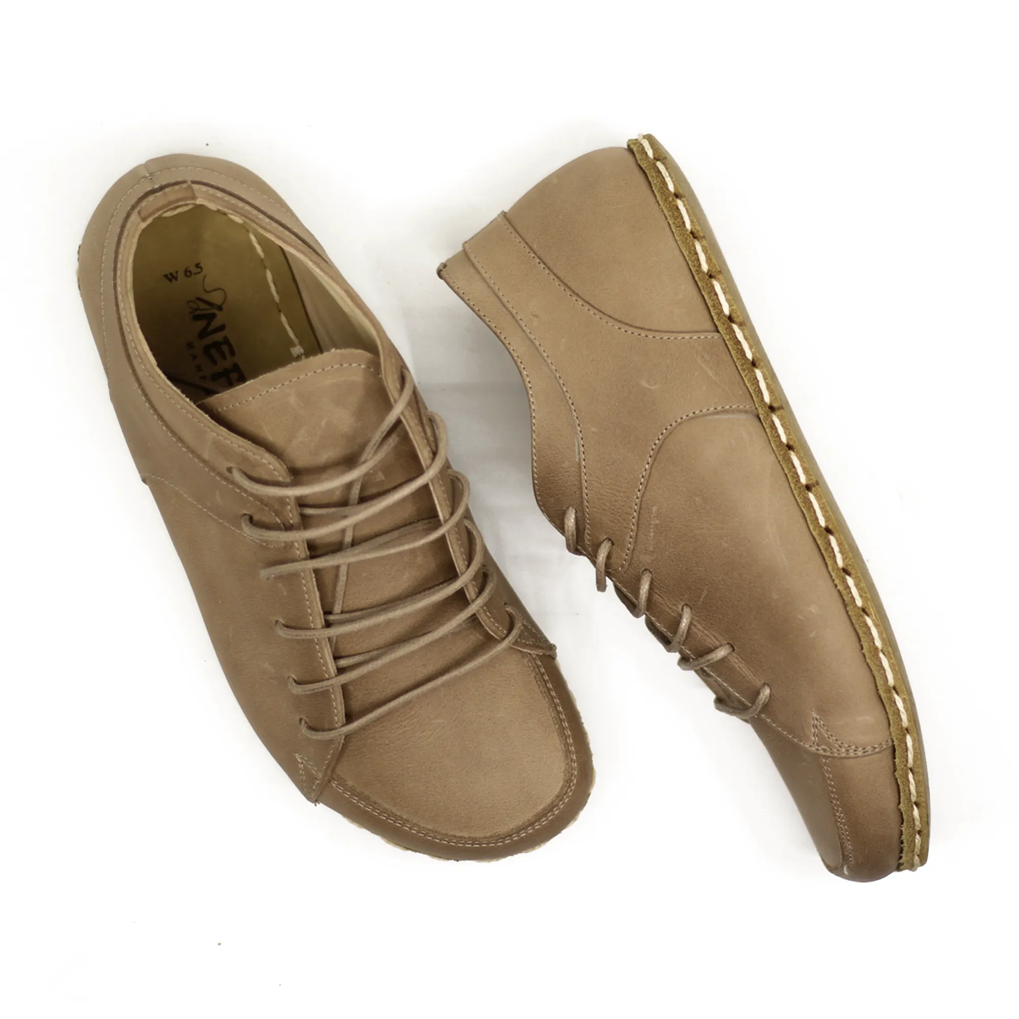 Men's Copper Rivet Earthing Leather Sneaker in Crazy Vision