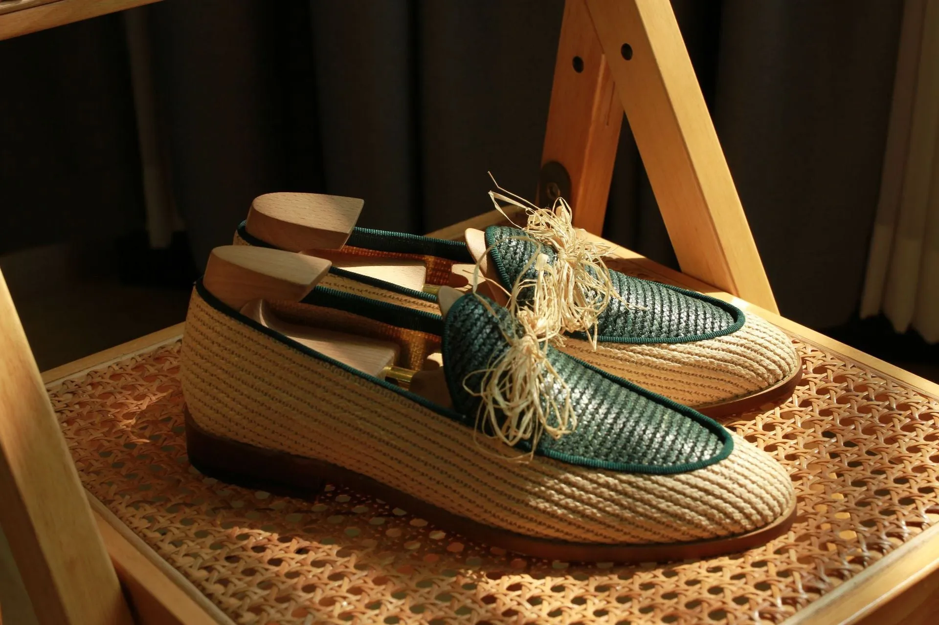 Men's Linen Tassel Loafers