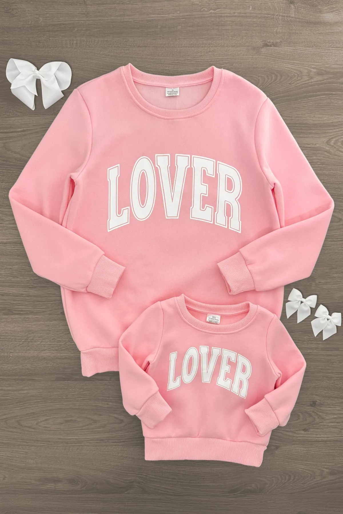 Mom & Me - "Lover" Pink Sweatshirt