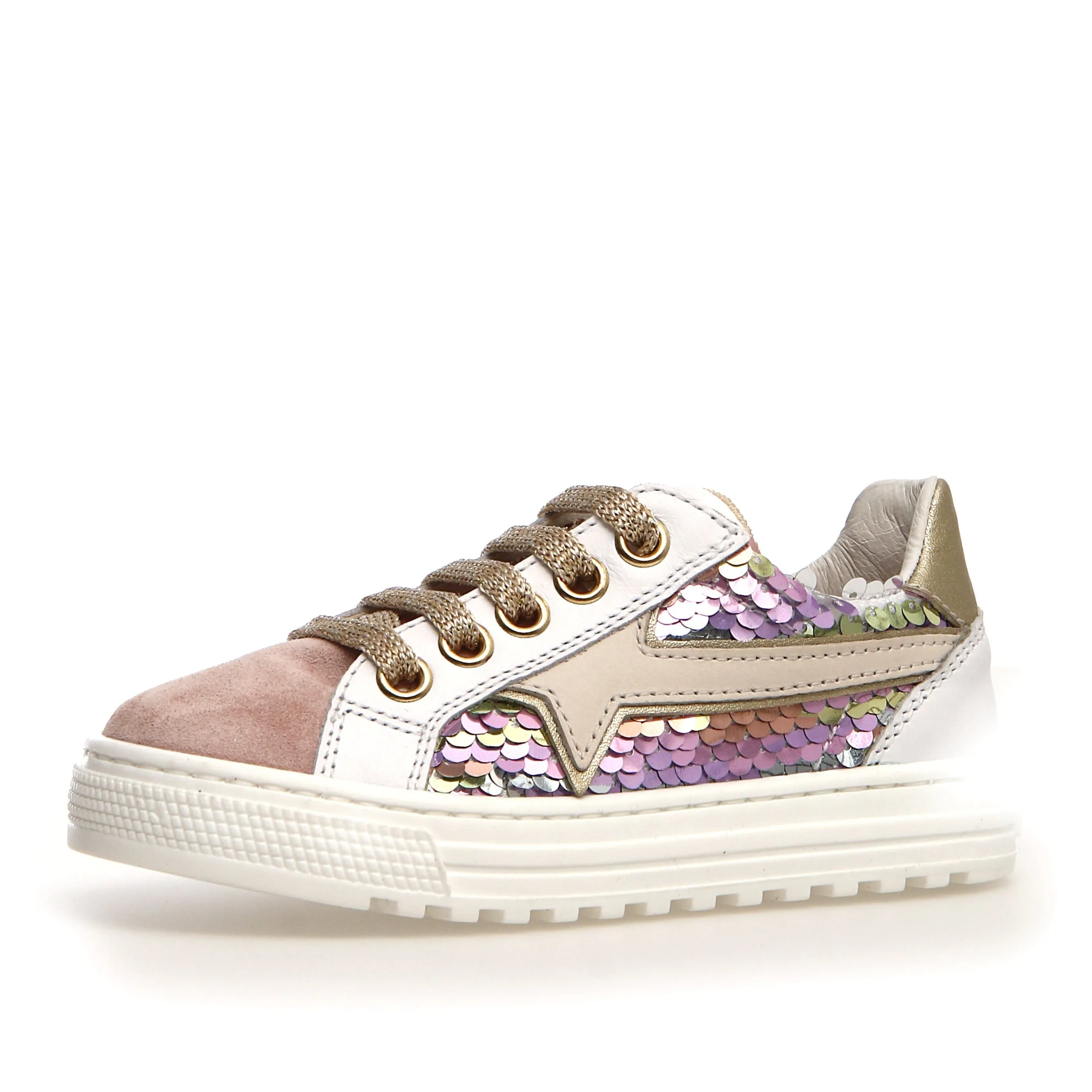 Naturino Girl's Blitz Zip Sneakers - Cipria/Multi