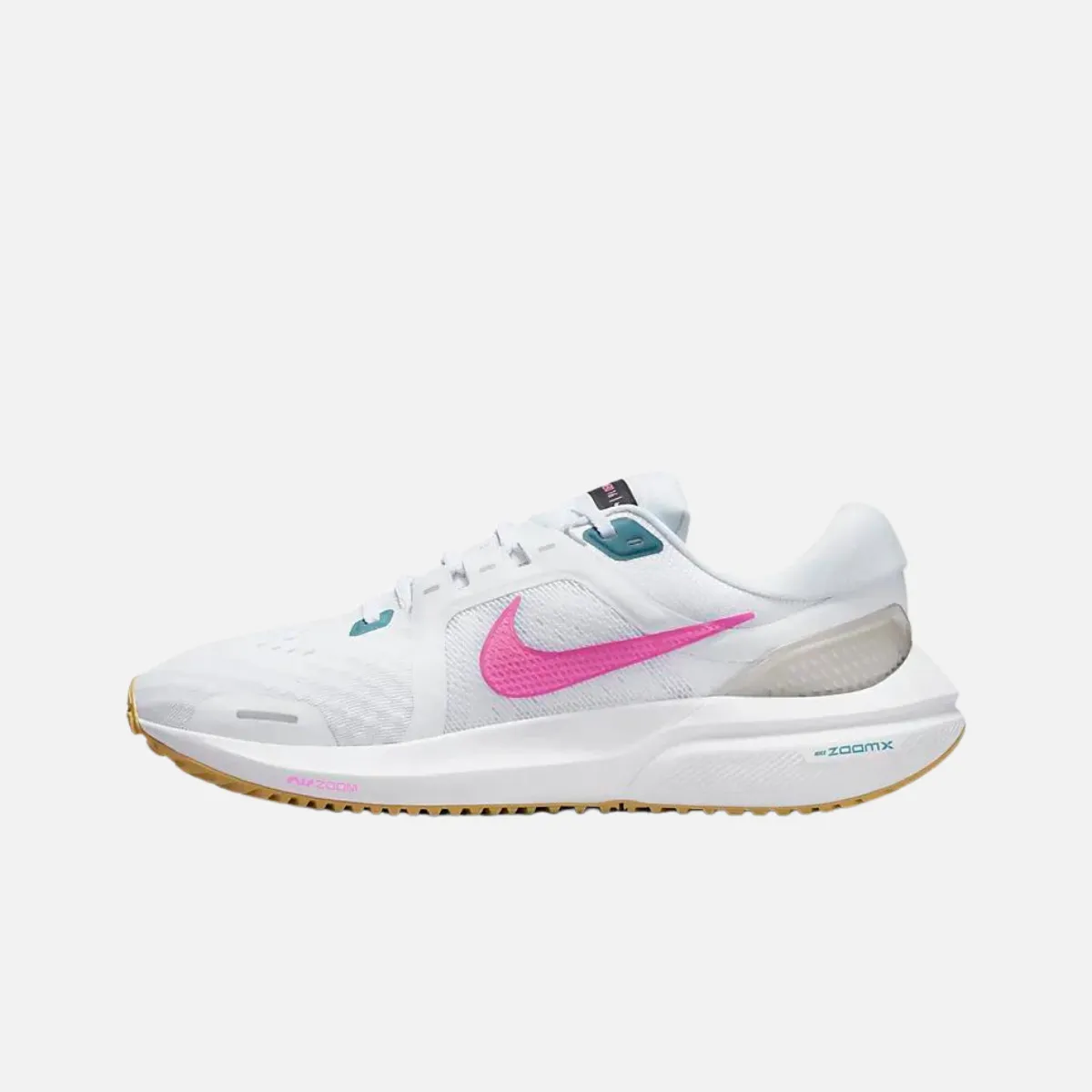 Nike Vomero 16 Womens Road Running Shoes-White/Noise Aqua/Wheat Gold