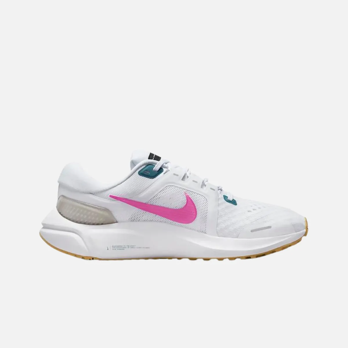 Nike Vomero 16 Womens Road Running Shoes-White/Noise Aqua/Wheat Gold