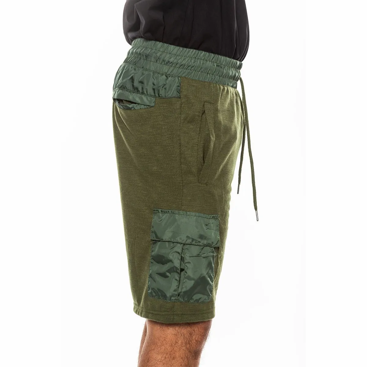 Olive Lightweight Slub Shorts