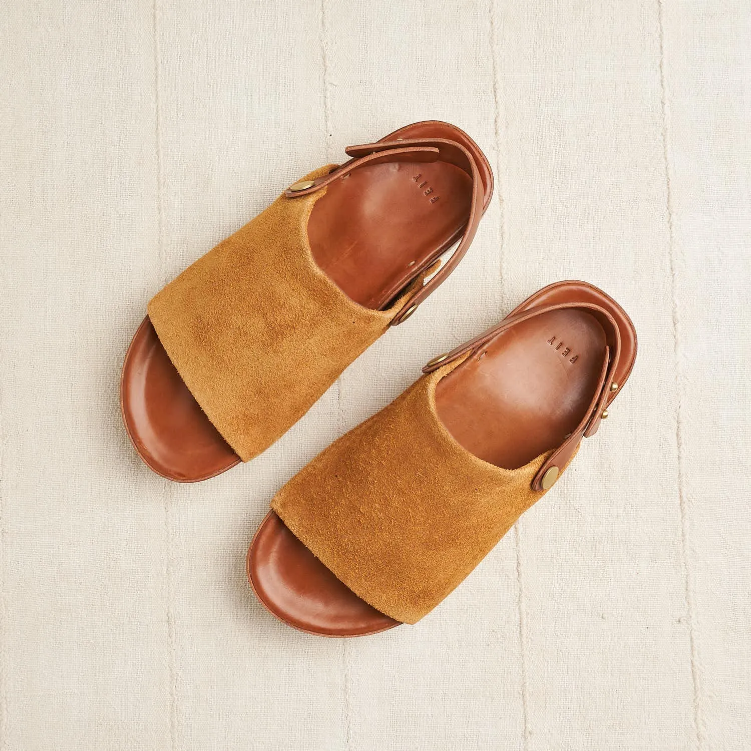 One Strap Sandal, Vegetable Tanned Suede