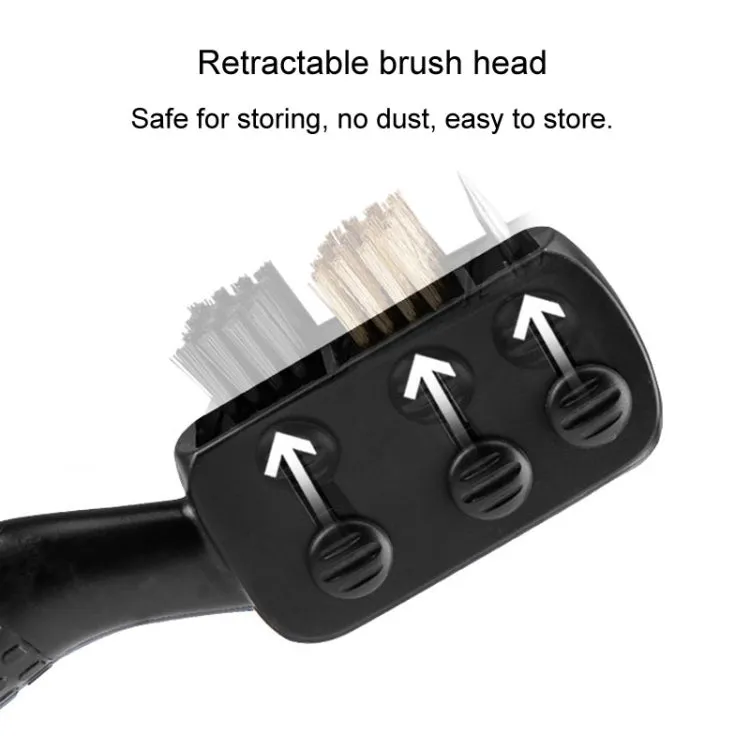 PGM SZ008 Golf Club Brush Retractable Multifunctional Cleaning Brush Golf Accessories(Black)