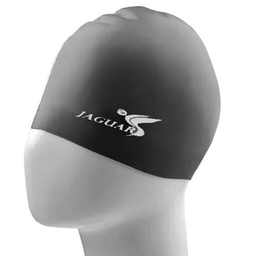 Pure Color Style Elastic Silicone Swimming Cap / Swimming Hat, SC208(Black)