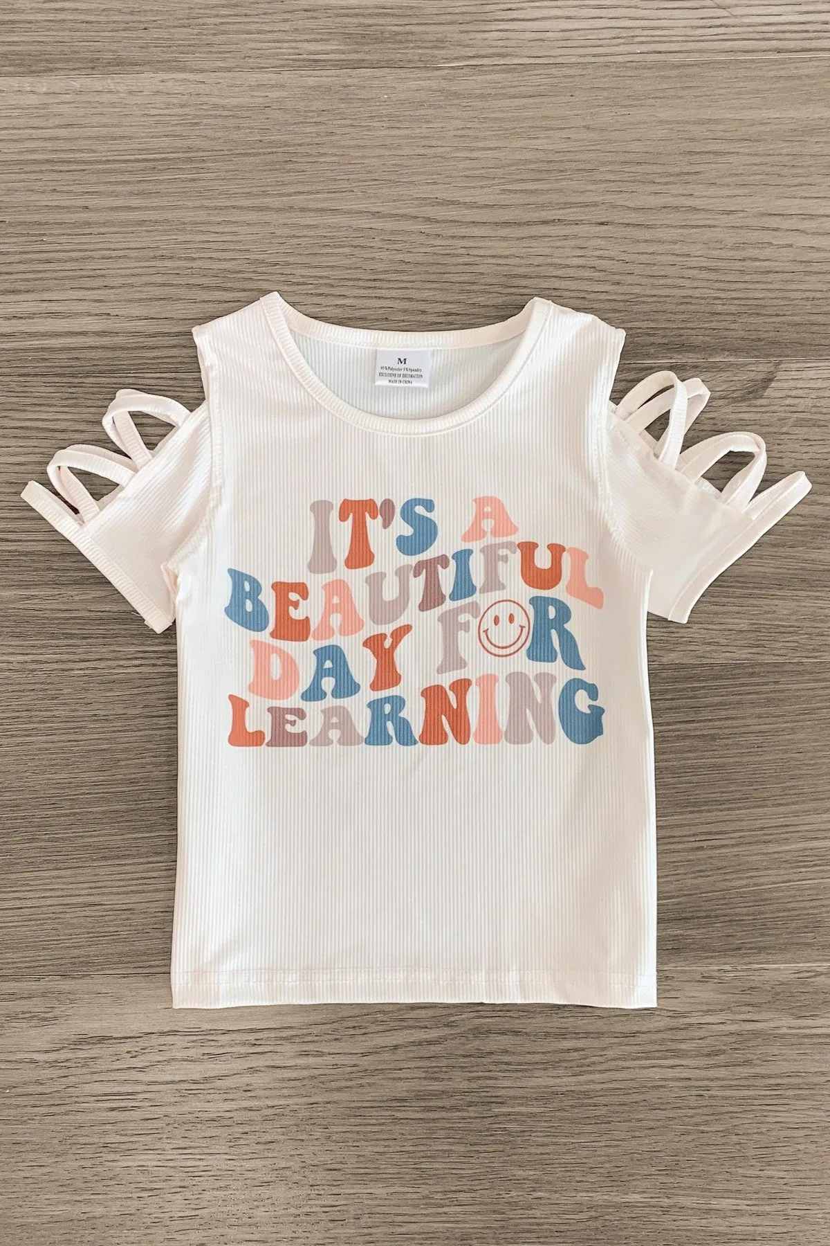 "It's A Beautiful Day For Learning" Pleather Short Set