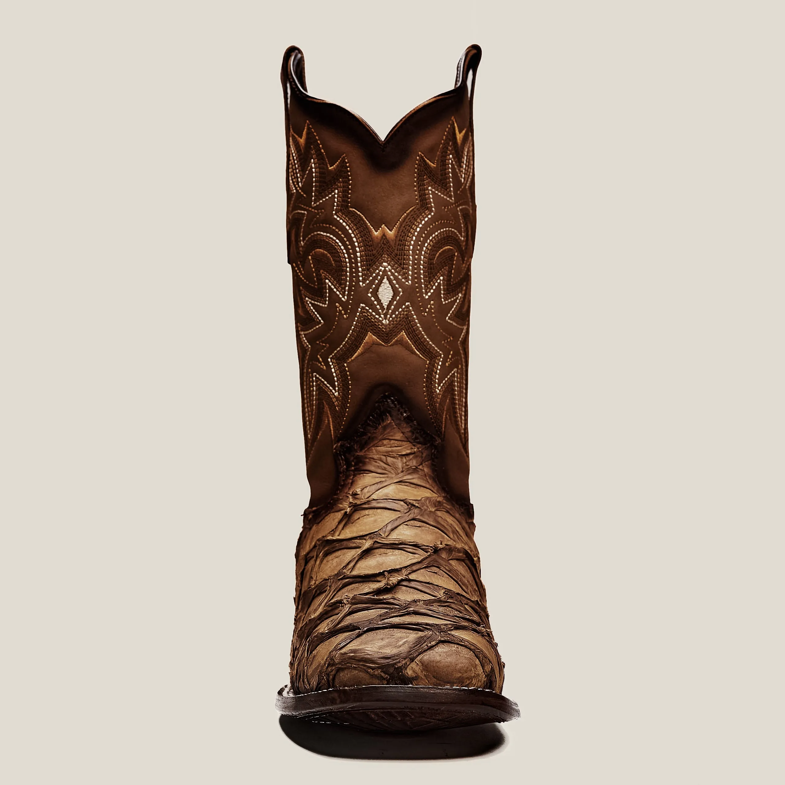 RC 761 Men's Original Pirarucu Monster Fish Boot, Square Toe, Western Boots, Double-Stitched Welt Construction