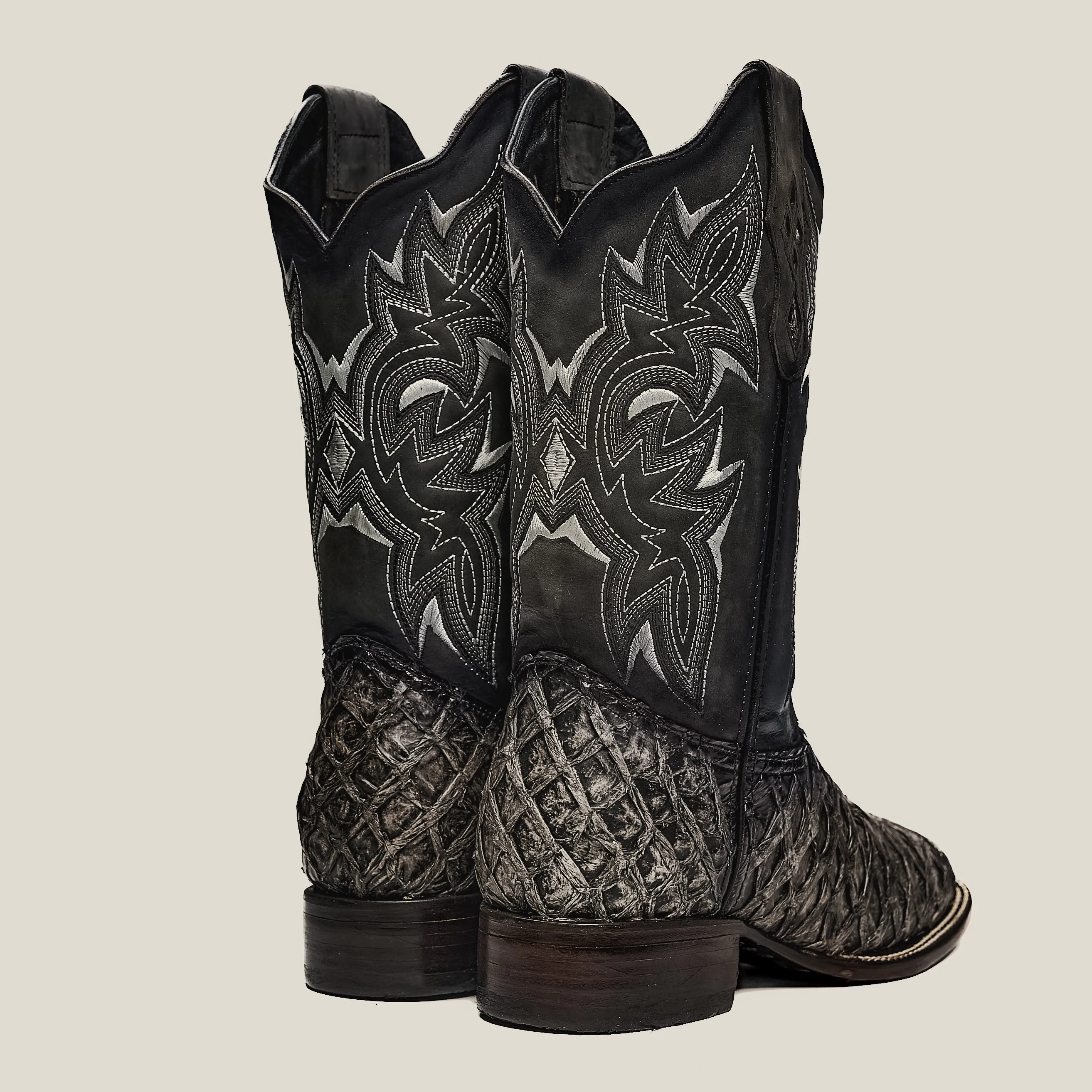 RC 761 Men's Original Pirarucu Monster Fish Boot, Square Toe, Western Boots, Double-Stitched Welt Construction