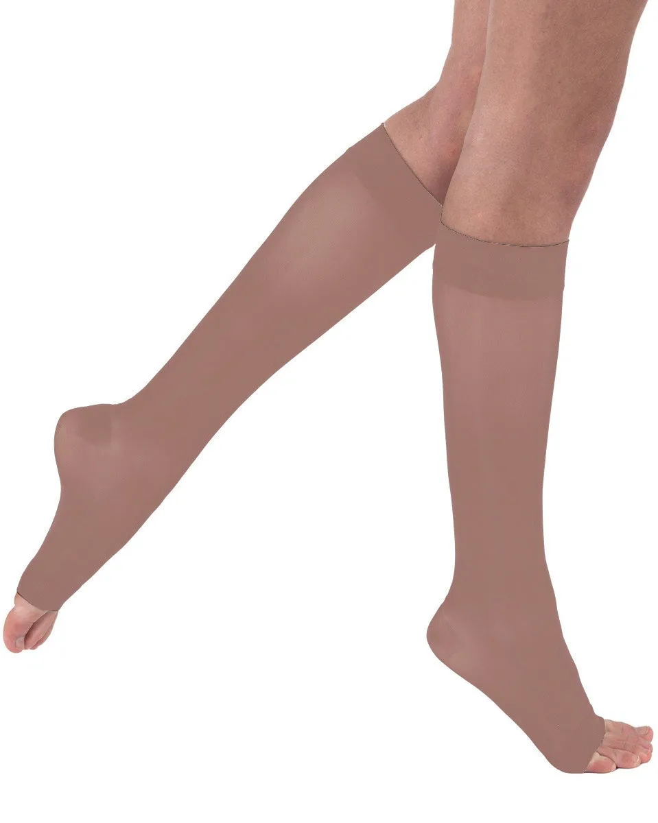 ReliefWear Women's LITES OPEN TOE Knee High Support Stockings 8-15 mmHg