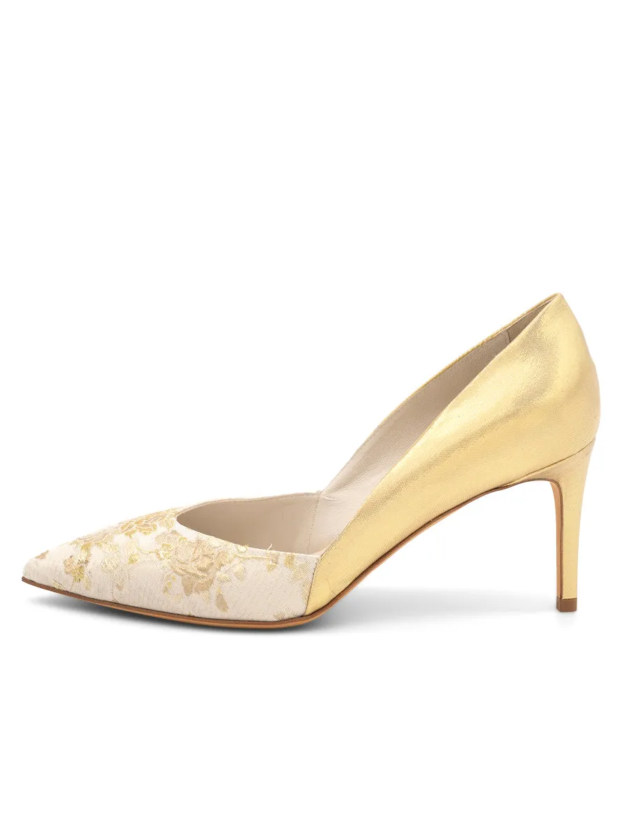 Seline Pointed Toe Pump Brocade