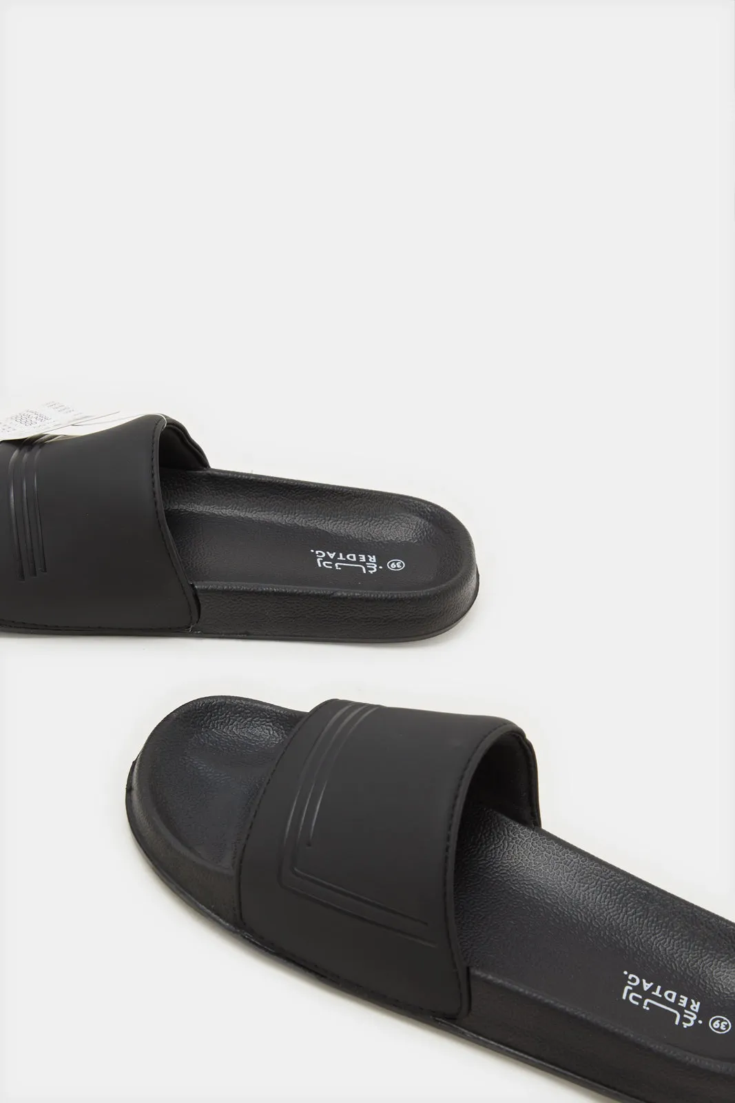 Senior Boys Black Padded Slide