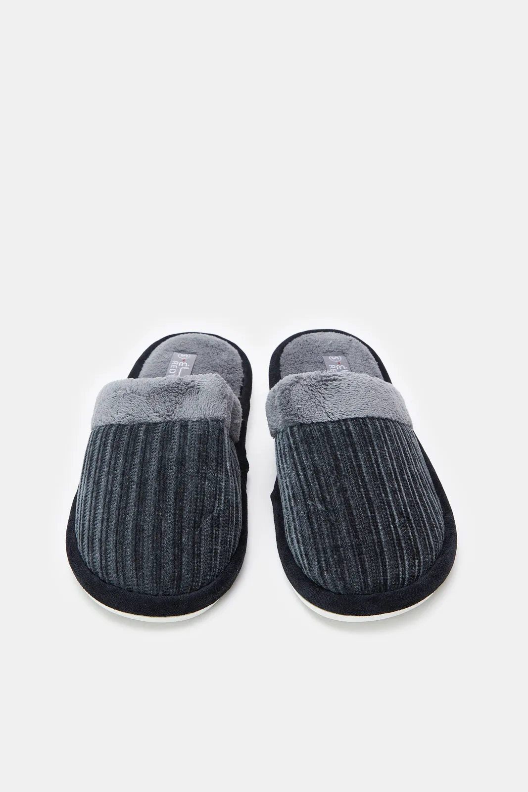 Senior Boys Charcoal Mule Slippers