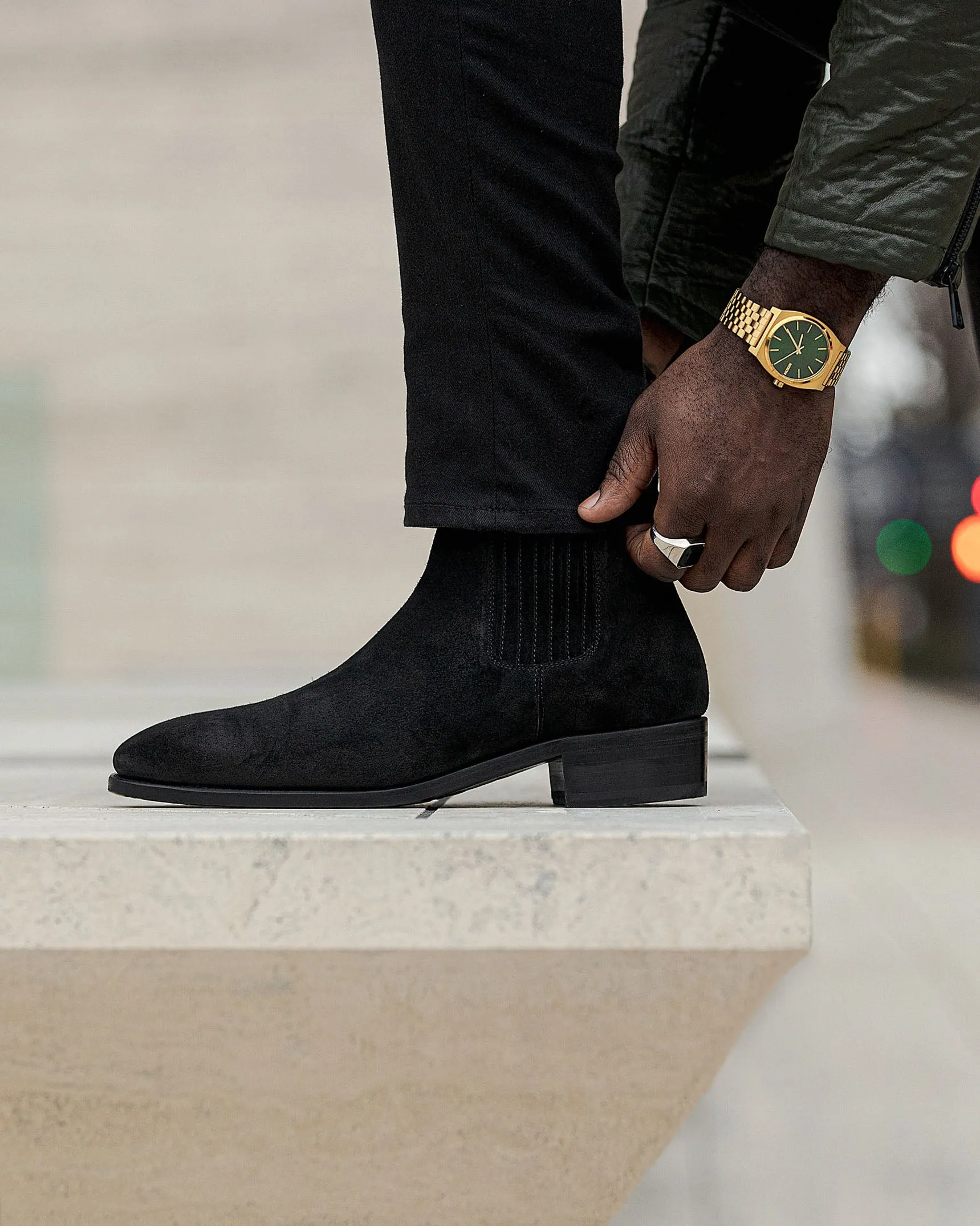 SG Damien Chelsea Boot - Black Suede