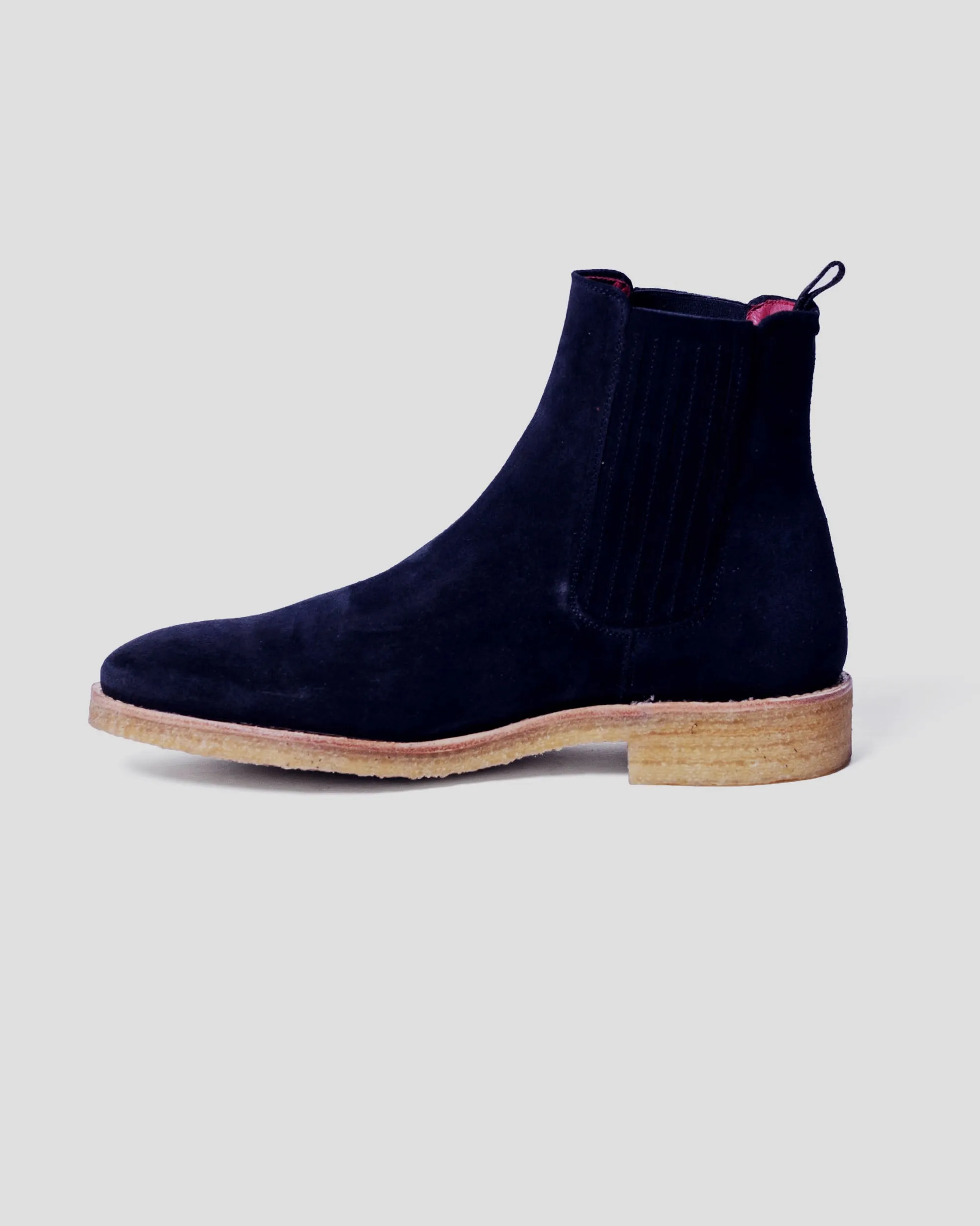 SG Emerson Suede Chelsea Boot - Black Crepe