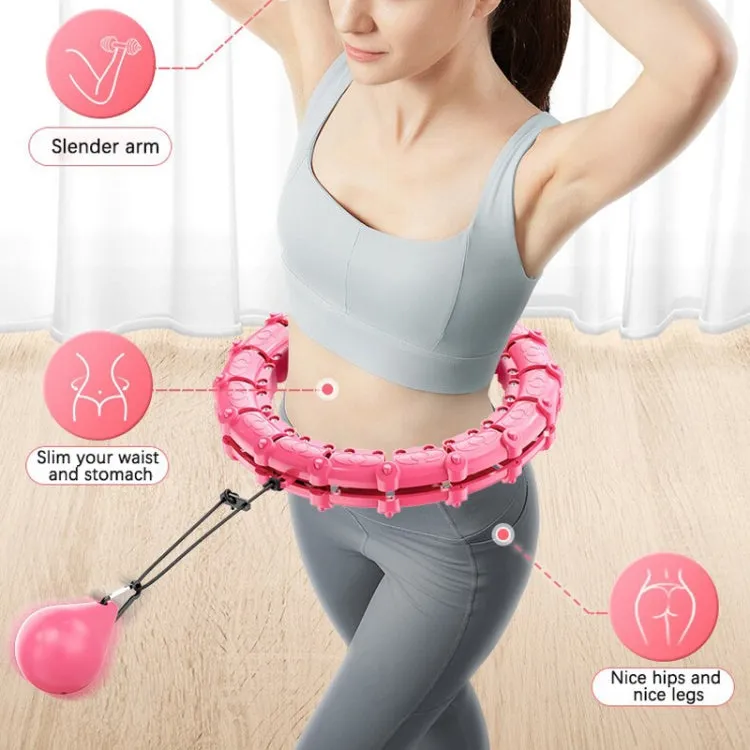 Smart Thin Waist Ring Women Will Not Fall Off Detachable Abdominal Ring Fitness Equipment, Size: 21 Knots(Pink)