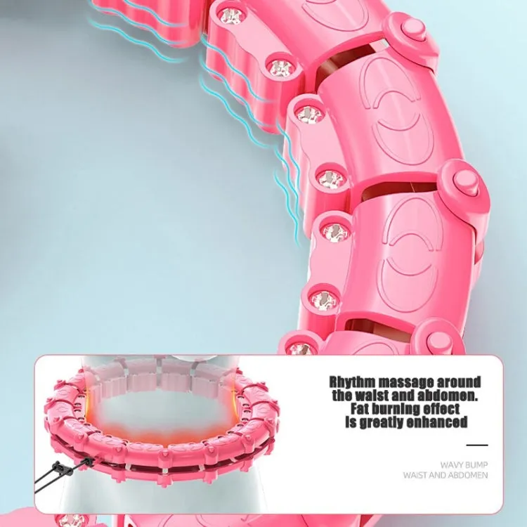 Smart Thin Waist Ring Women Will Not Fall Off Detachable Abdominal Ring Fitness Equipment, Size: 21 Knots(Pink)