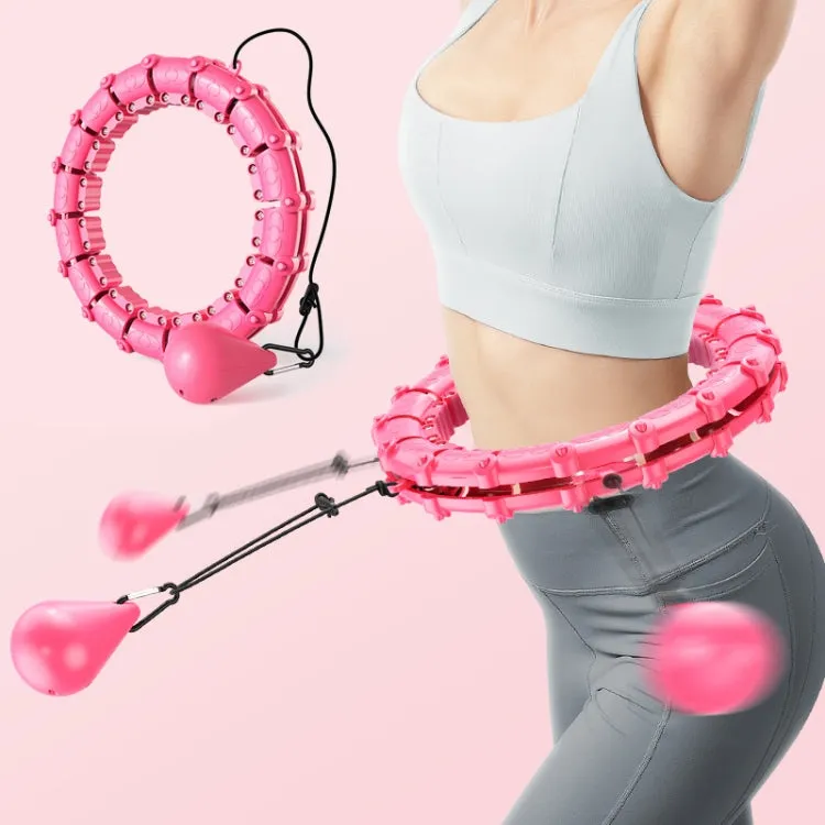 Smart Thin Waist Ring Women Will Not Fall Off Detachable Abdominal Ring Fitness Equipment, Size: 21 Knots(Pink)