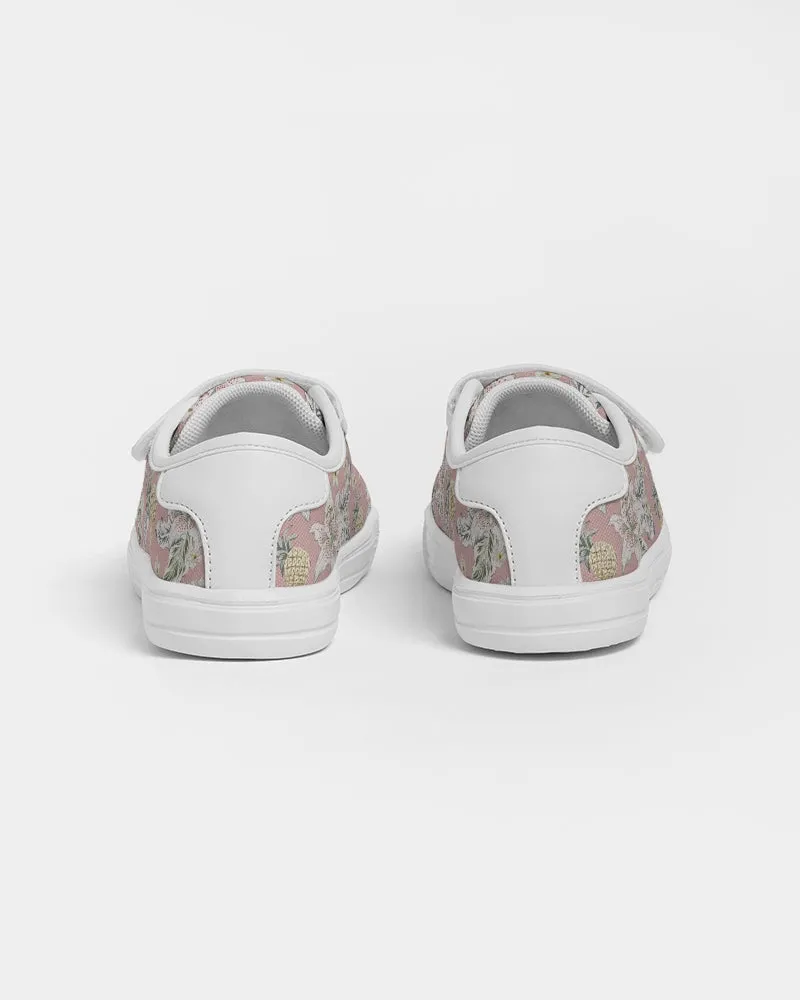 SMF Pineapple Floral Kids Velcro Sneaker