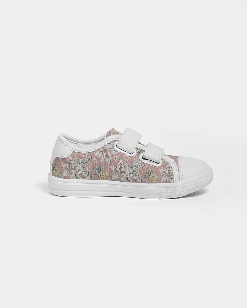 SMF Pineapple Floral Kids Velcro Sneaker