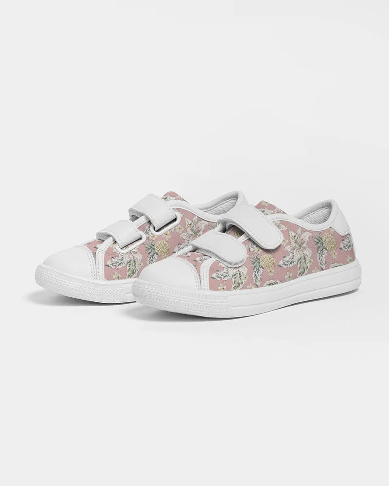 SMF Pineapple Floral Kids Velcro Sneaker