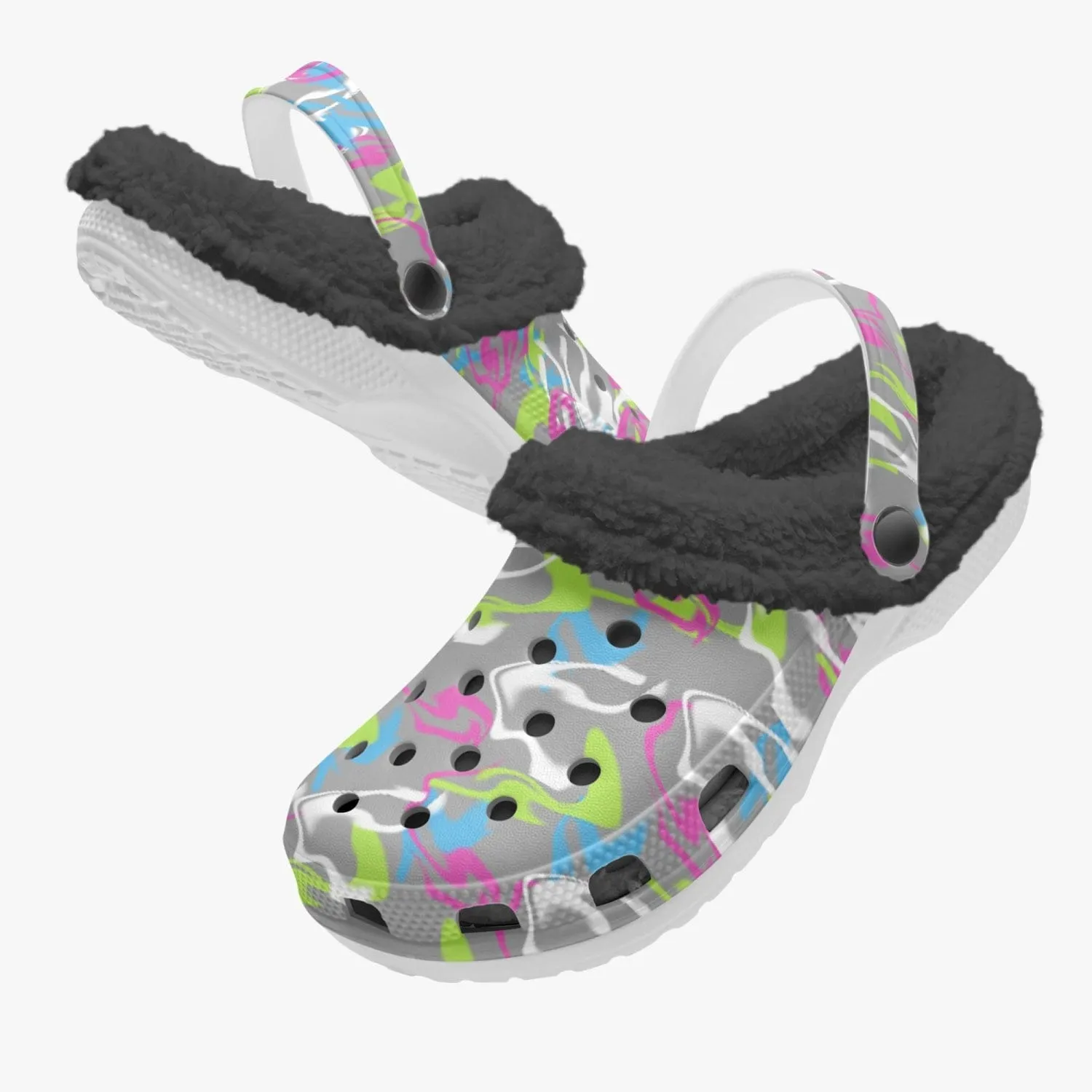 Splatter Women's Fluff Lined Clogs