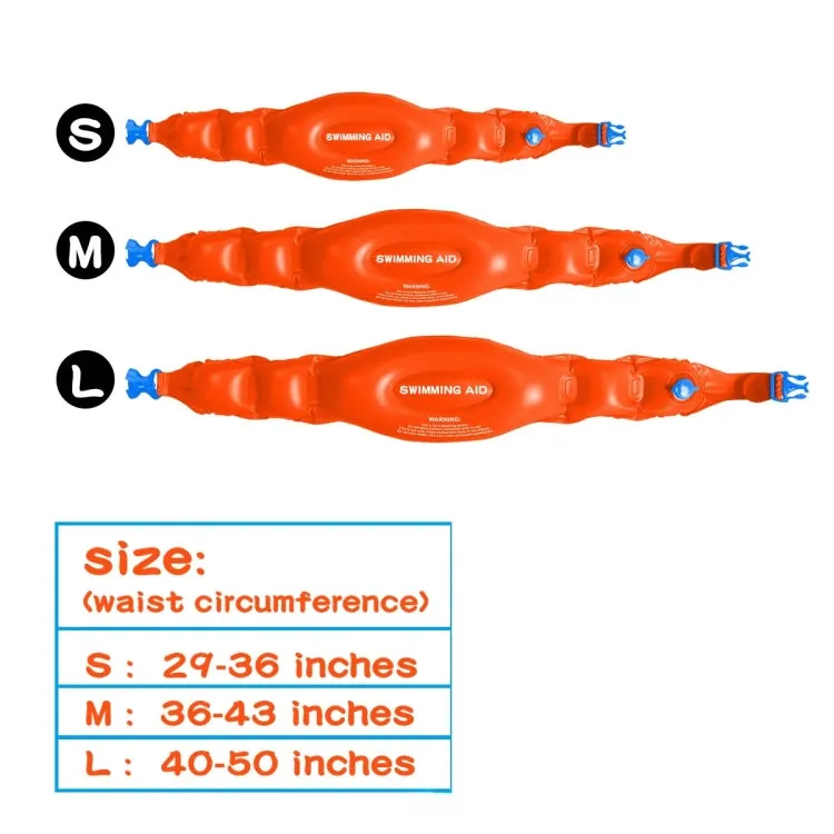 Swimming Auxiliary Belt Inflatable High Buoyancy Floaties for Swim Learning Beginners, Size:  L